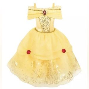 Disney Store Beauty & the Beast Belle Costume Gold Ball Dress Girls Size 4